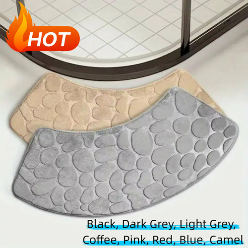 Bathroom absorbent mat - bathroom, curved