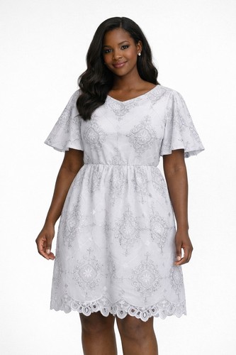 White silver african - silver, lace