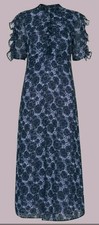 Whistles blue floral - floral, midi