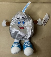 Hershey's Chocolate Silver Kiss Kisses Soft Plush Bean Bag Toy. Vintage American
