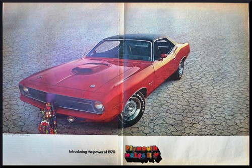 13x19 1970 plymouth cuda - plymouth,