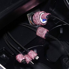 Pink Bling USB Car Charger