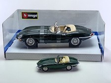 BURAGO 1/18 JAGUAR E TYPE AND BONUS 1/43 E TYPE - USED CONDITION