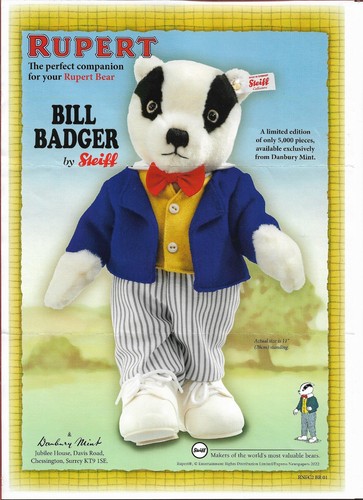 Steiff soft toys bill - soft, badger