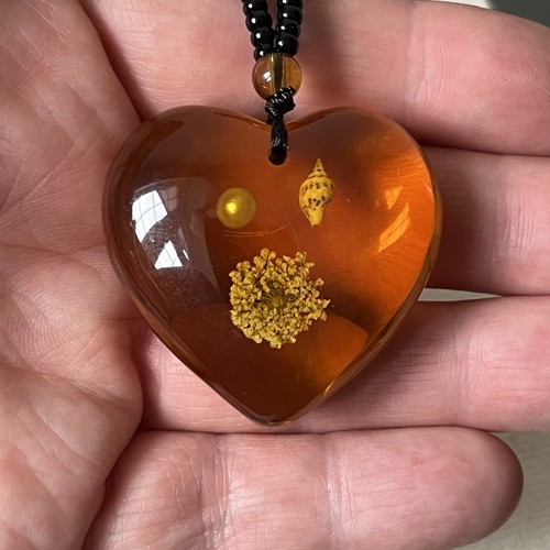 Lovely amber coloured heart - lovely,