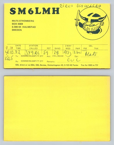 Ham radio qsl qso postcard - qso,