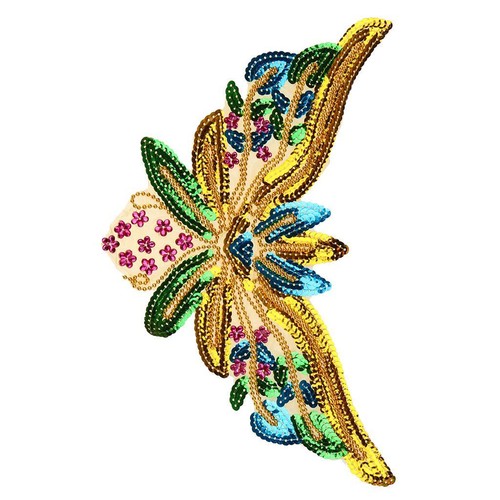 Sequin motif patch lace - motif,