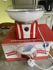 Candy Floss Machine with 5 Tubs Of Coloured Sugar Used Once Excellent Condn