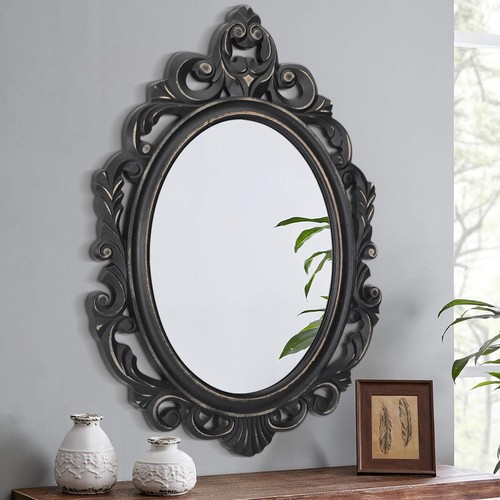 Lzuso black oval wooden - lzuso, frame