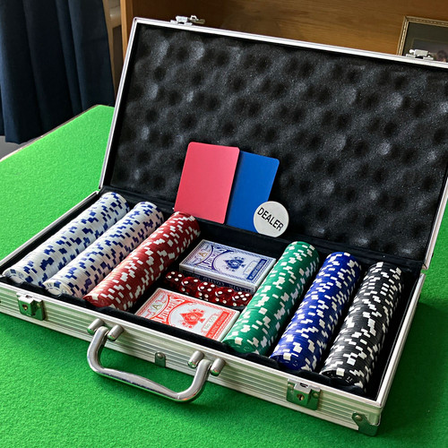 300 chip poker set aluminium - poker, set,