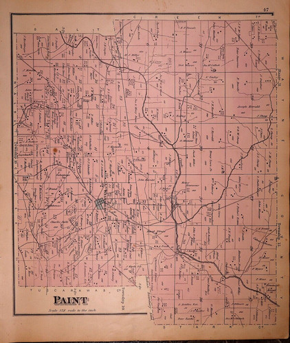1875 plat map ohio holmes - map,