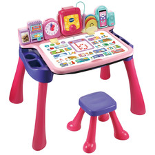 VTech Draw And Learn Activity Desk Interactive Children Toys Fun Art Table Pink