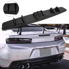 For Chevrolet Camaro Gloss Black Rear Bumper Lip Diffuser Spoiler Splitter 7 Fin