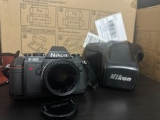 Nikon F-301 35mm Film SLR Camera w/ Series E 50mm f/1.8 Lens + Case Untestested