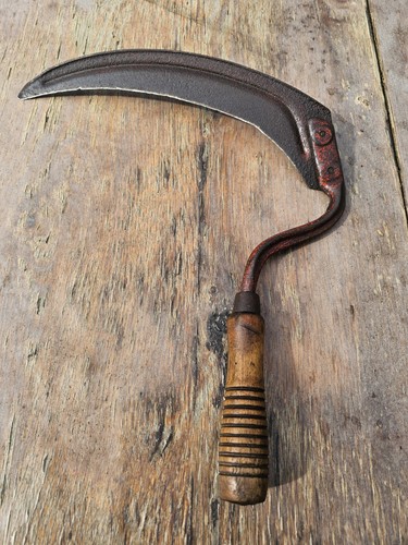 Vintage hand scythe sickle - vintage,