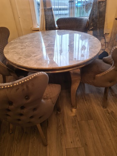 Louis 130cm round marble - 130cm,