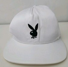 SS16 Supreme Playboy Satin 5-Panel hat white cap 2016 made in USA 