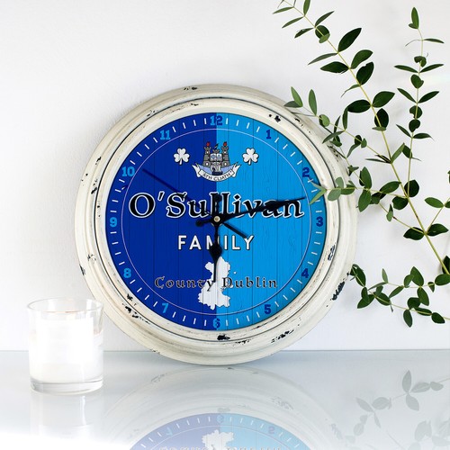 Personalised wall clock county - wall,