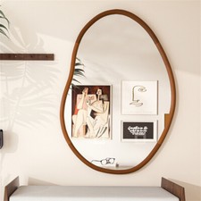 Irregular Wall Mirror Wood