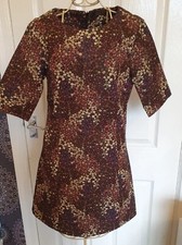 Zara Brown Floral Dress Medium