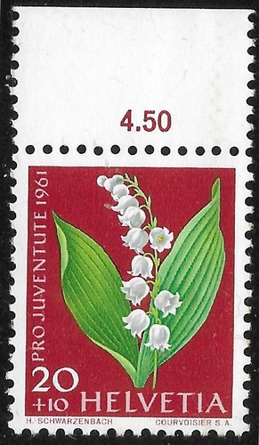 1961 switzerland pair 744 - 1961, mi#744