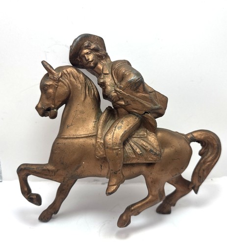 Spelter cowboy rearing - cowboy,