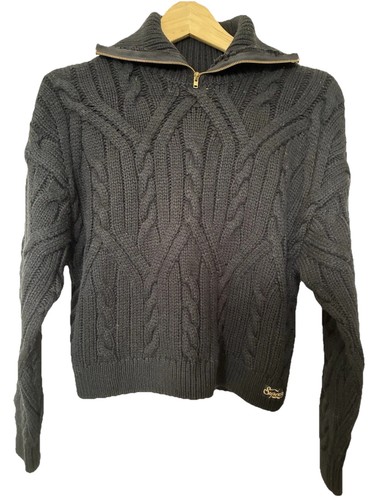 Nwot black wool - blend, cable