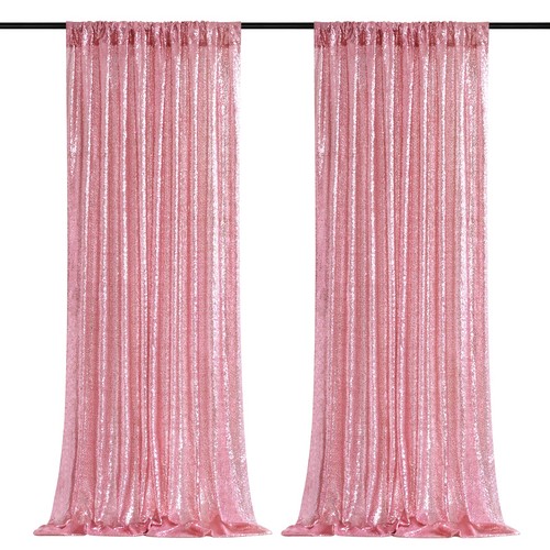 Pink sequin backdrop - sequin, curtains