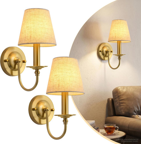 Gold wall lights - wall,