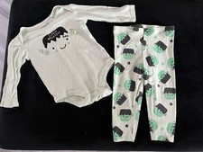 Size 9-12 Months Halloween Outfit Leggings Baby Grow Frankenstein Autumn costume