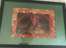 Red Dragon 3D Postcard Framed