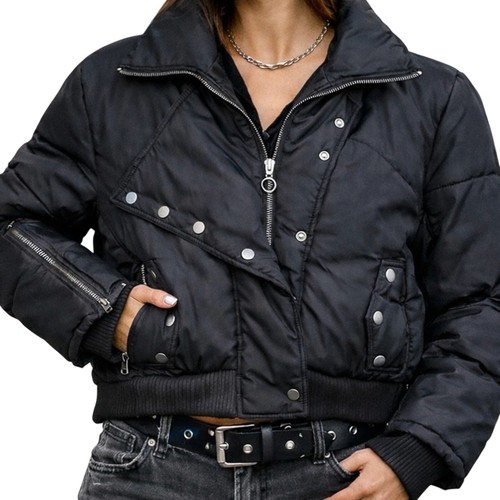 Paris blues black moto puffer - paris,