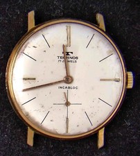 Technos Thin Sub-Dial Men's Manual-Wind Vintage Watch -- Running