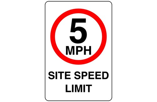 5mph site speed - , limit