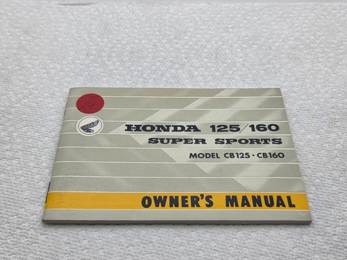 Honda cb125 cb160 owner - cb160, owner's