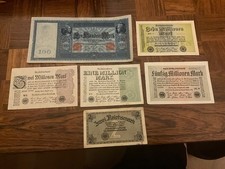 6 x Germany Marks banknotes