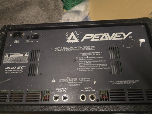 Peavey xr600c input - peavey, 6-input
