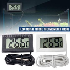 LCD Digital Fridge Thermometer Probe Aquarium Freezer Temperature / Batteries