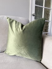 Sage Green Velvet Feel Cushion