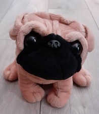 Childrens Kids Soft Pug Dog Teddy Bear Cuddly Toy Fluffy Plush Cute Pet 