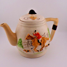 Vintage 1950s Kitsch Keele Street Pottery Hunting teapot