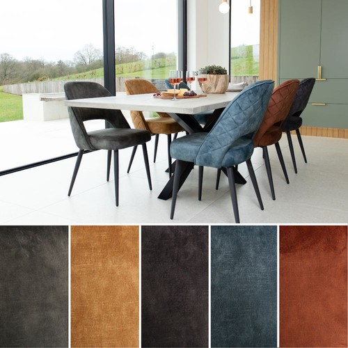 Velvet dining chairs - chairs, modern