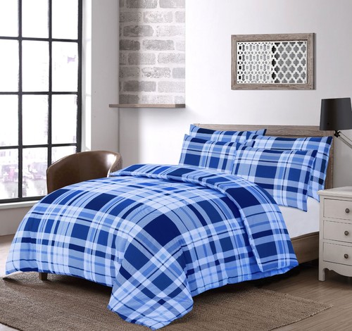 Check tartan printed duvet - printed,