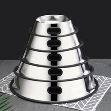 Pet Bowl Dog Puppy Non Slip Stainless Steel Metal  Animal Feeding Food Water