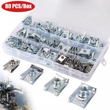80X U Nut Spring Nuts M4 M5 M6 M8 Clips Fairing Panel Speed Chimney Spire Clamp