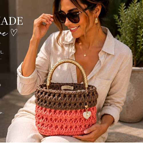 Handmade crochet raffia - handmade, top