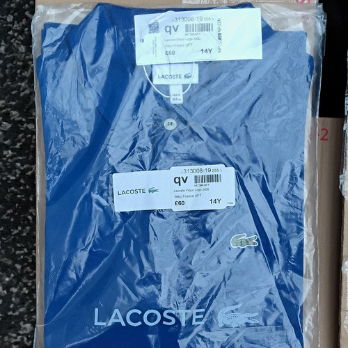 Lacoste boys blue piqué polo - lacoste,