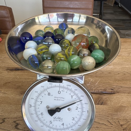 Vintage glass big marbles - glass,