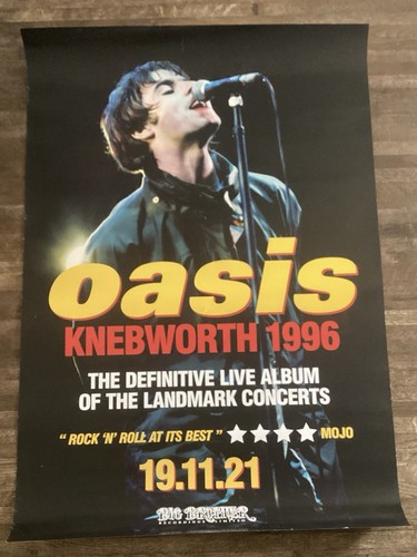 Oasis poster knebworth 1996 - oasis,