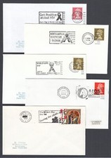 FIVE Great Britain 1990s covers displaying AIDS Awareness Slogans Virus Medical
